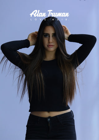 Perfect salon finish poker-straight hair at home in just 2 steps with The Hot Brush