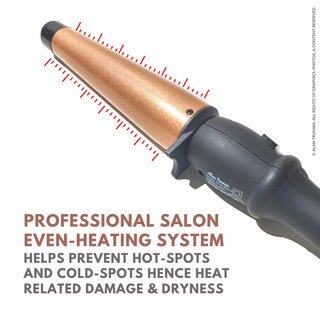 Alan Truman Argan Gold X Large Conical Curling Wand (38-25mm) - Alan Truman