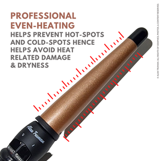 Alan Truman Argan Gold Medium Conical Curling Wand (25-13mm) - Alan Truman
