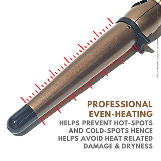 Alan Truman Gold Medium Conical Ceramic Curling Wand (25-13mm) - Alan Truman