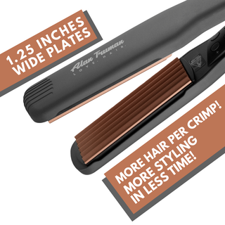 Alan Truman Wide Gold Ceramic Plates Hair Crimper - Alan Truman
