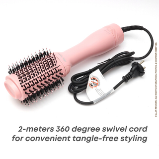 Alan Truman Pastel Pink Compact Blow Dryer Brush - Alan Truman