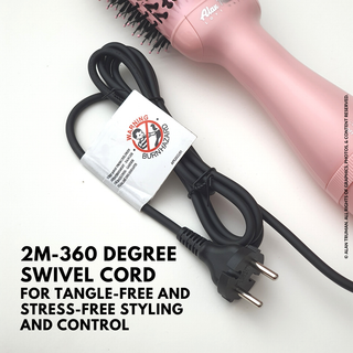 Compact blow dryer brush pastel pink