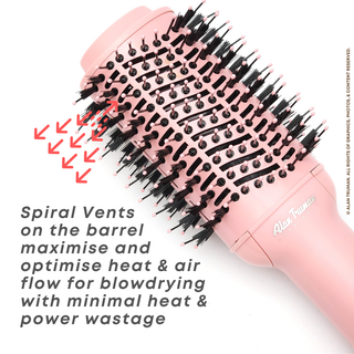Alan Truman Pastel Pink Compact Blow Dryer Brush - Alan Truman