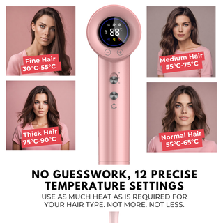 Alan Truman F09 Digital BLDC Motor Hair Dryer for everyday high-precision blow-drying & styling at home - Pastel Pink - Alan Truman