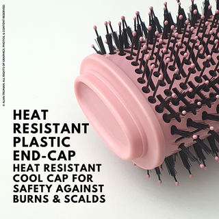 Pink dryer brush for easy hairstyling