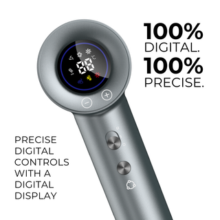 Alan Truman F09 Digital BLDC Motor Hair Dryer for everyday high precision blow-drying & styling at home - Metallic Grey - Alan Truman