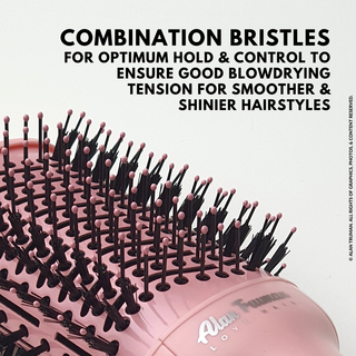 Hair styling blow brush pastel pink