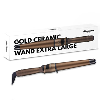 Alan Truman Gold Ceramic Conical Curling Wand ( X-Large) - Alan Truman
