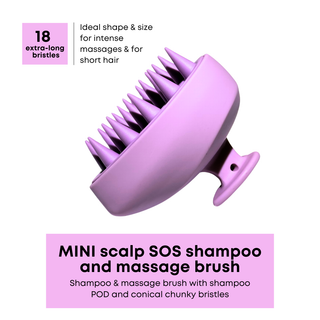 Buy - Alan Truman Mini Scalp SOS Shampoo & Massage Brush with shampoo POD & conical chunky bristles