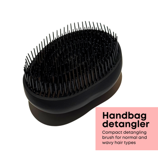 Shop - Alan Truman Handbag Detangler - Compact Detangling Brush for Normal & Wavy Hair - Black