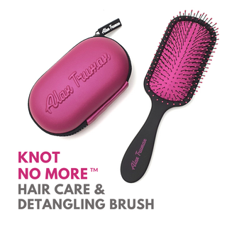Shop - Alan Truman Knot No More Detangling & Hair Care Brush - Pink Hot Glare