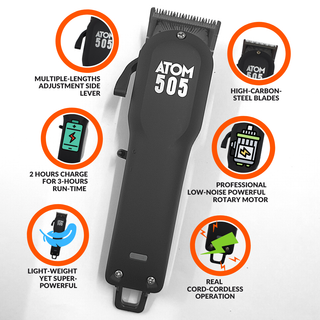 Alan Truman Atom 505 Home Grooming Kit + NT100 Nose & Ear Trimmer - Alan Truman