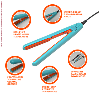 Alan Truman Krimp It Baby Mini Hair Crimper (Orange & Green) - Alan Truman