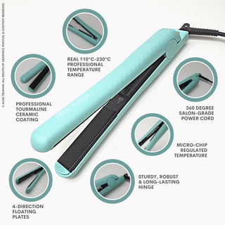 Buy - Alan Truman Green Tourmaline Ceramic Hair Straightener - Alan Truman
