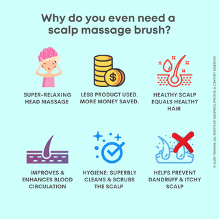 Alan Truman Super-soft Scalp Massage and Shampoo Brush for fine, fragile & damaged hair - Alan Truman