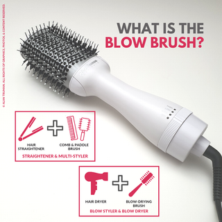 Alan Truman Silver Ceramic Blow Dryer Brush - Alan Truman