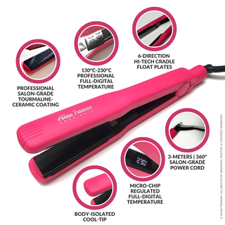 buy - Alan Truman Hot Pink Tourmaline Ceramic Hair Straightener