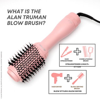 Alan Truman Pastel Pink Compact Blow Dryer Brush - Alan Truman
