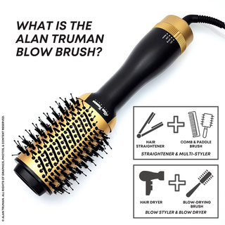 Hair dryer brush for easy blowouts at home
