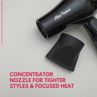 Alan Truman Black Mini Hair Dryer (1100 Watts DC Motor) - Alan Truman