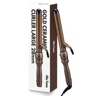 Alan Truman 28mm Gold Tourmaline Ceramic Hair Curler - Alan Truman