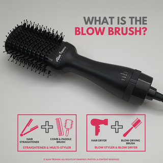 Alan Truman hair blow brush in black