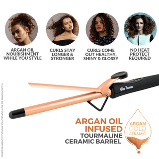 Alan Truman 19mm Argan Gold Ceramic Hair Curler - Alan Truman