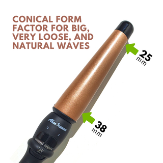 Alan Truman Argan Gold X Large Conical Curling Wand (38-25mm) - Alan Truman