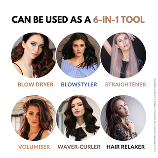 Hair styling blow brush in Cappuccino Gold