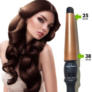 Alan Truman Argan Gold X Large Conical Curling Wand (38-25mm) - Alan Truman