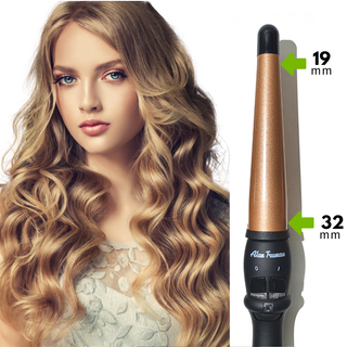 Alan Truman Argan Gold Large Conical Curling Wand (32-19mm) - Alan Truman