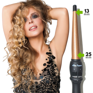 Alan Truman Argan Gold Medium Conical Curling Wand (25-13mm) - Alan Truman