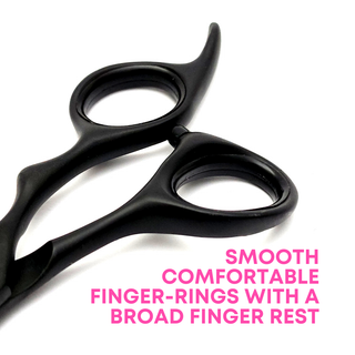 Alan Truman AB-55 Ball-bearing 5.5 inches Black Matt Hair Cutting Scissors - Alan Truman