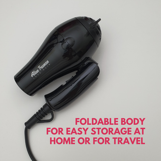 Alan Truman Black Mini Hair Dryer (1100 Watts DC Motor) - Alan Truman