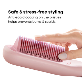 Buy - Alan Truman Steam Styler Hair Straightening Brush for thick, coarse and curly hair