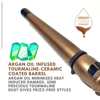 Alan Truman Gold Large Conical Ceramic Curling Wand (32-19mm) - Alan Truman