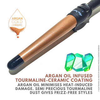 Alan Truman Argan Gold Large Conical Curling Wand (32-19mm) - Alan Truman