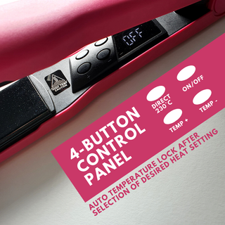 Alan Truman Hot Pink Tourmaline Ceramic Hair Straightener - Alan Truman