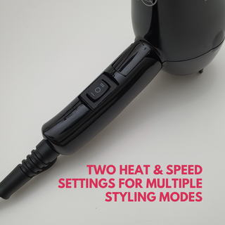 Alan Truman Black Mini Hair Dryer (1100 Watts DC Motor) - Alan Truman