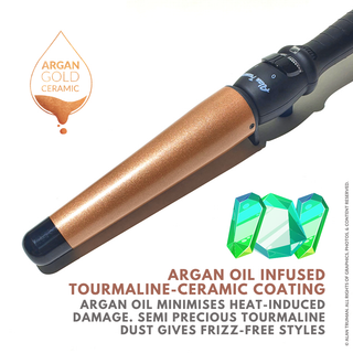 Alan Truman Argan Gold X Large Conical Curling Wand (38-25mm) - Alan Truman