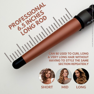 Alan Truman Tourmaline Ceramic Curling Wand (25-13mm) - Alan Truman