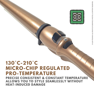 Alan Truman Gold Large Conical Ceramic Curling Wand (32-19mm) - Alan Truman