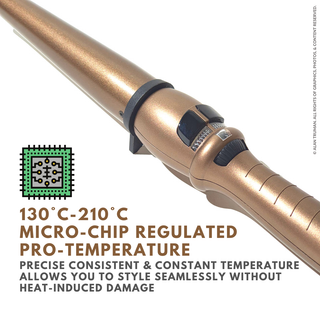 Buy - Alan Truman Gold X Large Conical Ceramic Curling Wand (38-25mm)
