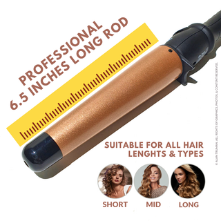 Alan Truman Argan Gold X Large Conical Curling Wand (38-25mm) - Alan Truman