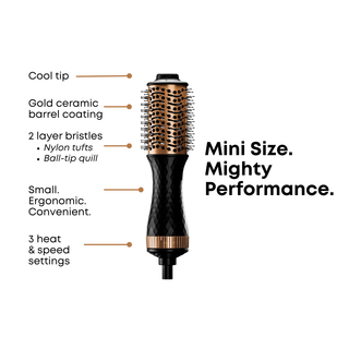 Alan Truman Mini Blow - Travel-size Blow Drying Brush for medium to short hair