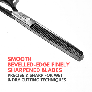 Alan Truman F138T Rubberised Handle Hair Thinning Scissors (5.5 inch)