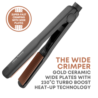 Alan Truman Wide Gold Ceramic Plates Hair Crimper - Alan Truman