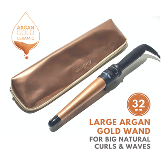 Alan Truman Argan Gold Large Conical Curling Wand (32-19mm) - Alan Truman