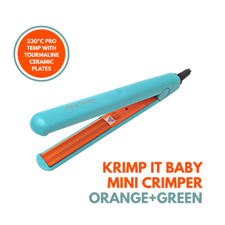 Alan Truman Krimp It Baby Mini Hair Crimper (Orange & Green) - Alan Truman
